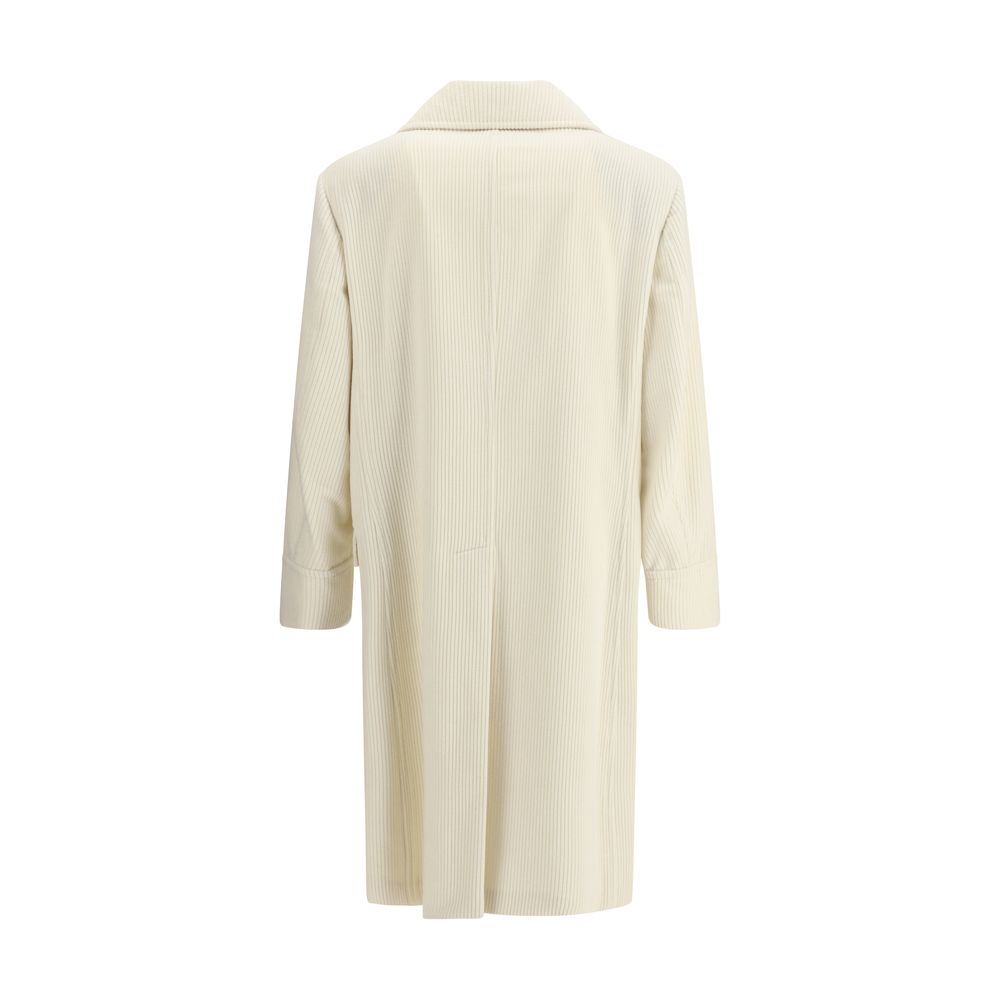Brunello Cucinelli Ribbed Cashmere Coat