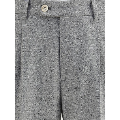 Brunello Cucinelli Wool and Cashmere Buttoned Grisaille Suit