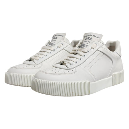 Dolce & Gabbana White Miami Leather Low Top Sneakers for Men