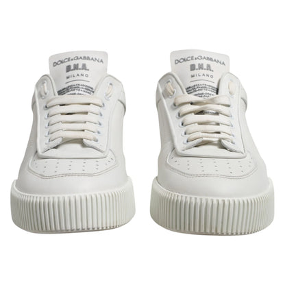 Dolce & Gabbana White Miami Leather Low Top Sneakers for Men