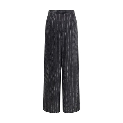 Giorgio Armani Wide-leg Silk Pants with Strass