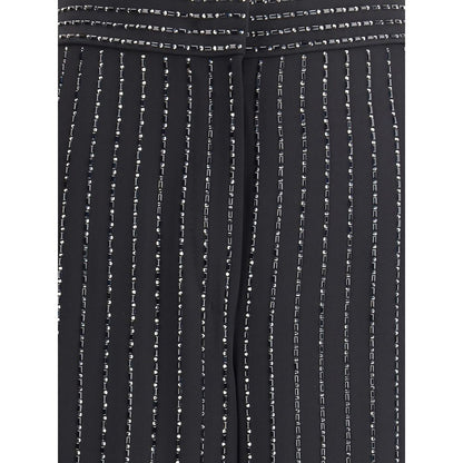 Giorgio Armani Wide-leg Silk Pants with Strass