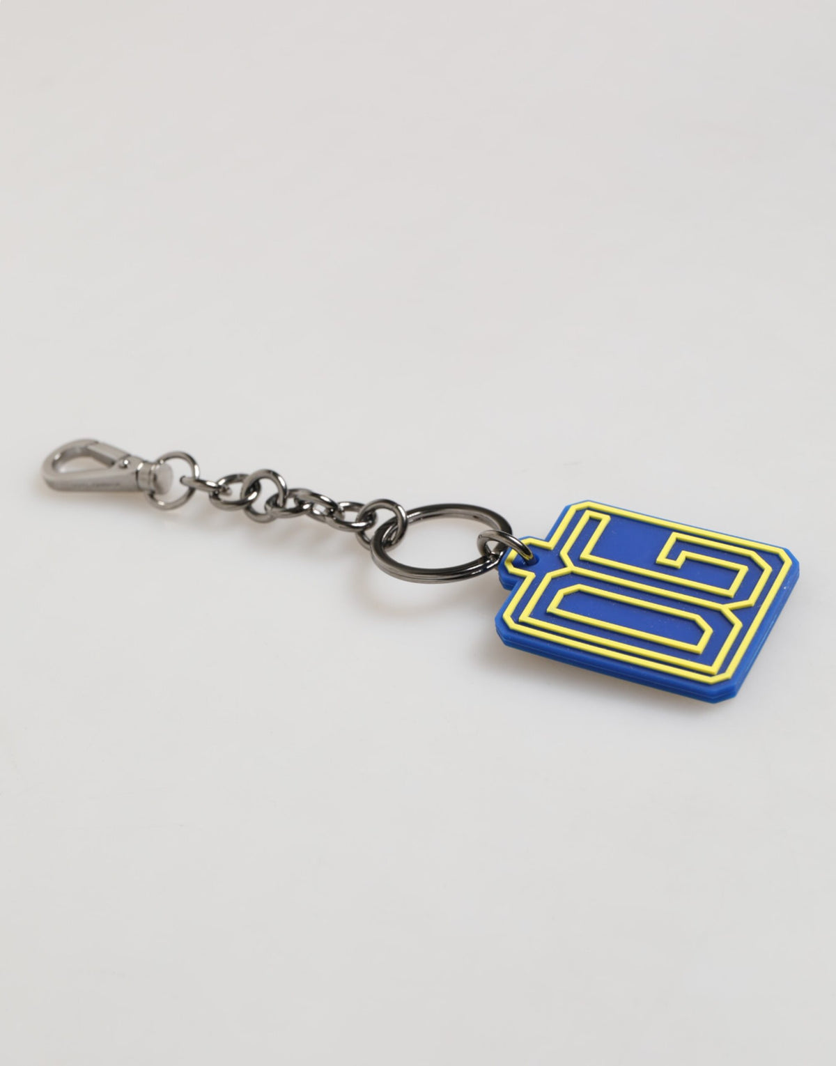 Dolce & Gabbana Blue and Yellow DG Rubber Logo Keychain