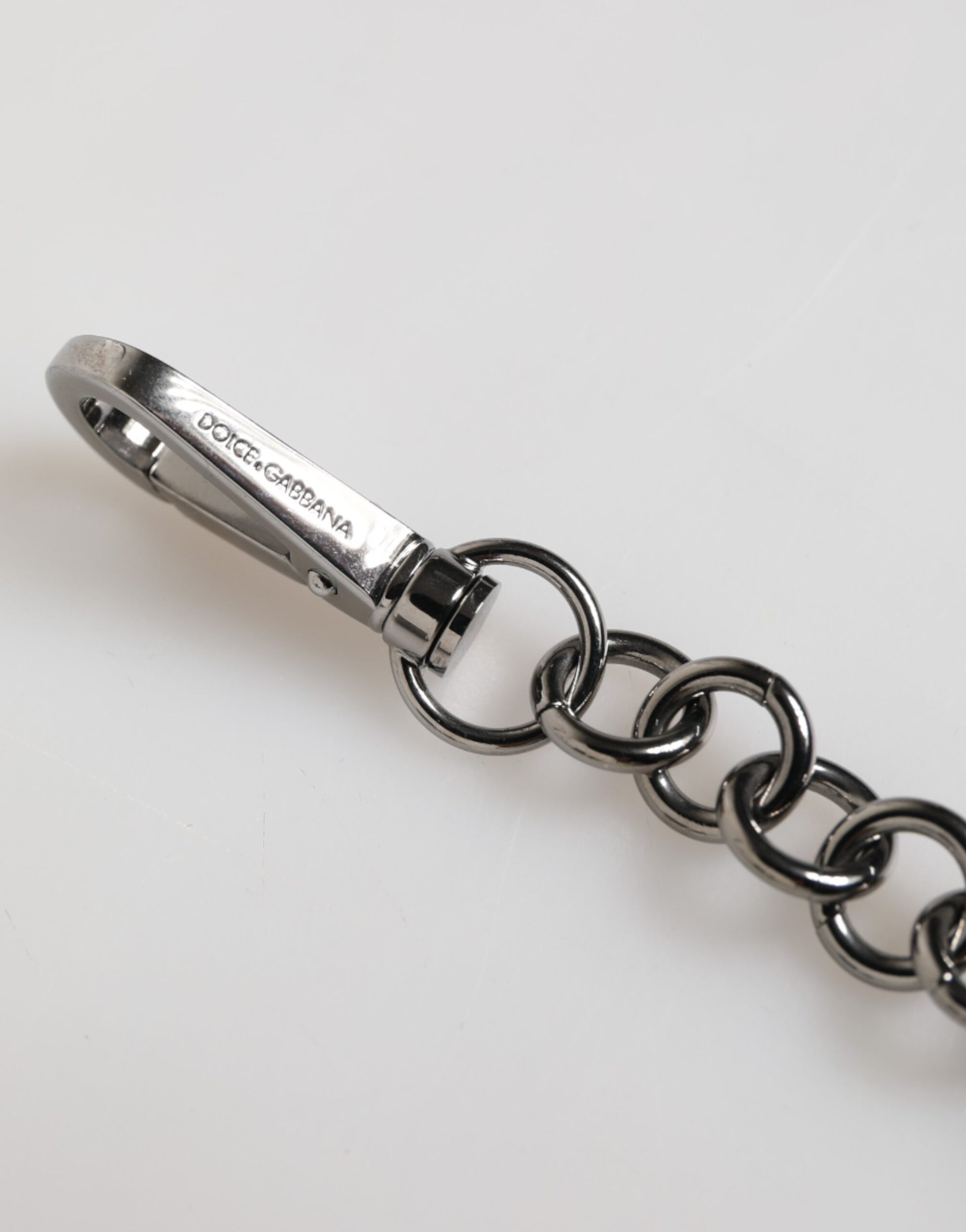 Dolce & Gabbana Blue and Yellow DG Rubber Logo Keychain