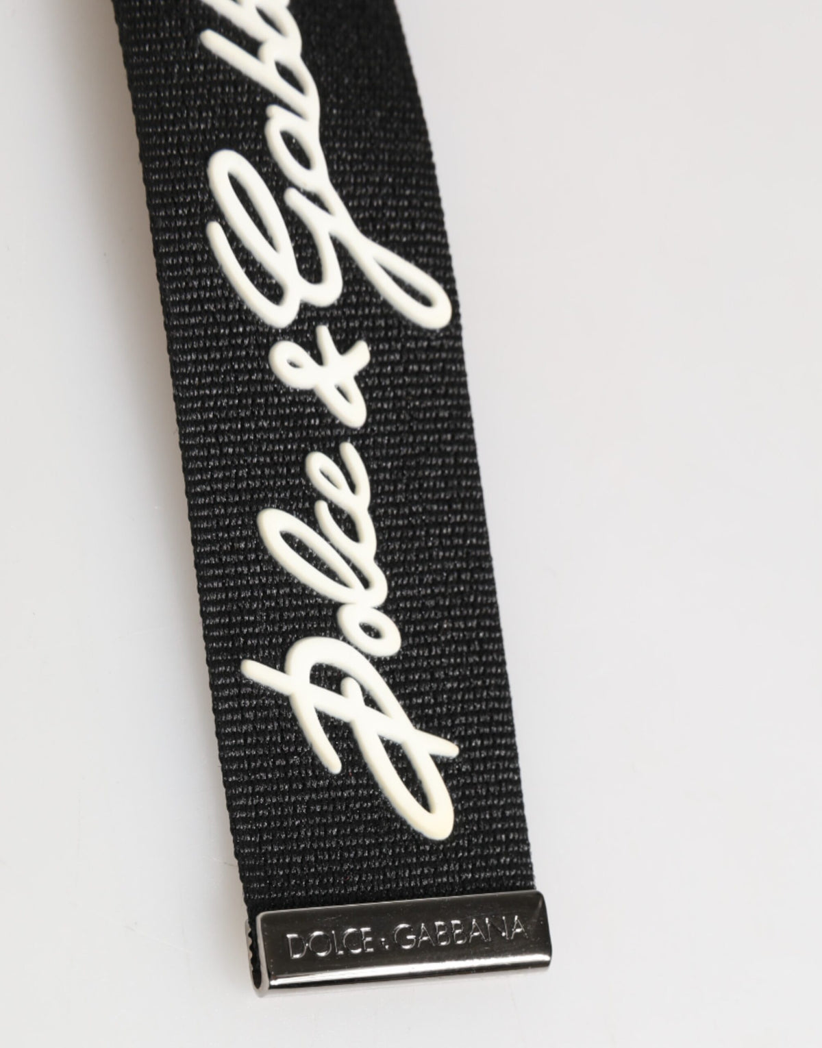 Dolce & Gabbana Black and White DG Logo Keychain