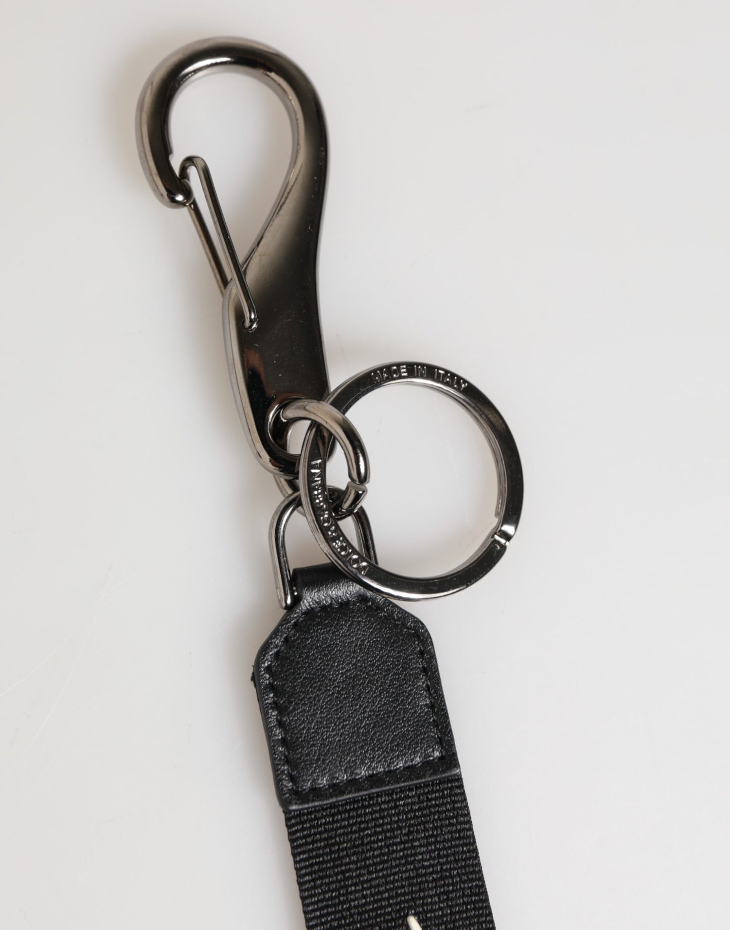 Dolce & Gabbana Black and White DG Logo Keychain