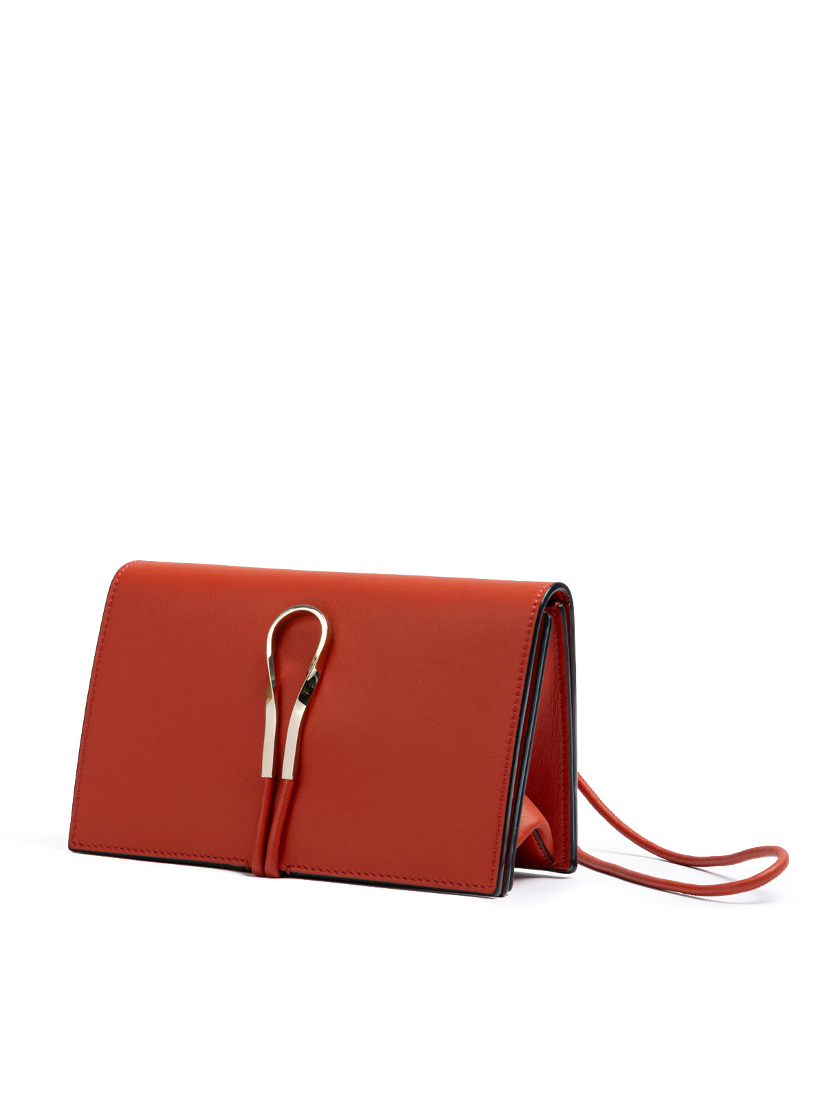 Giada Powder Pink Leather Clutch Bag