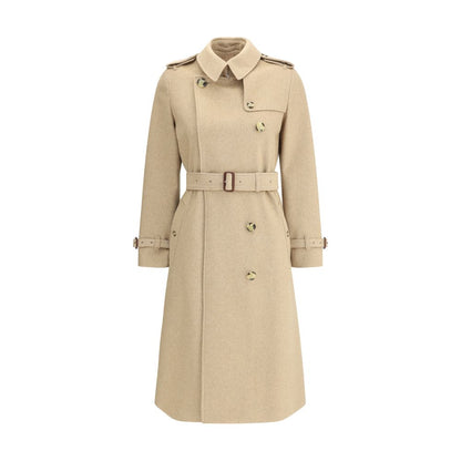 Burberry Kensington Beige Midi Cashmere Coat