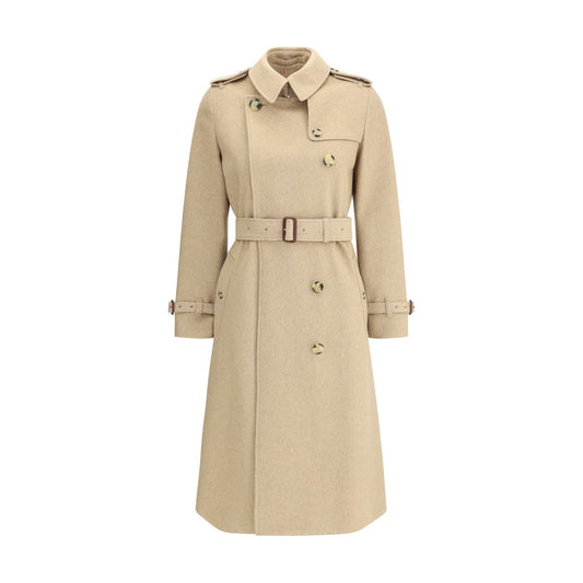Burberry Kensington Beige Midi Cashmere Coat