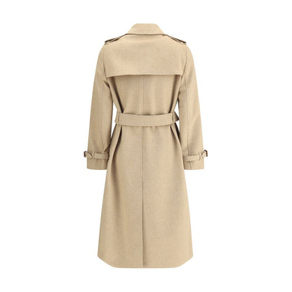 Burberry Kensington Beige Midi Cashmere Coat