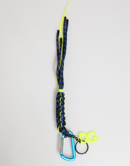 Dolce & Gabbana Multicolor Polyester Tape String DG Logo Keychain