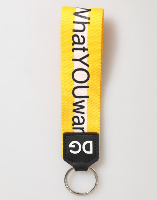 Dolce & Gabbana Yellow Logo Keychain