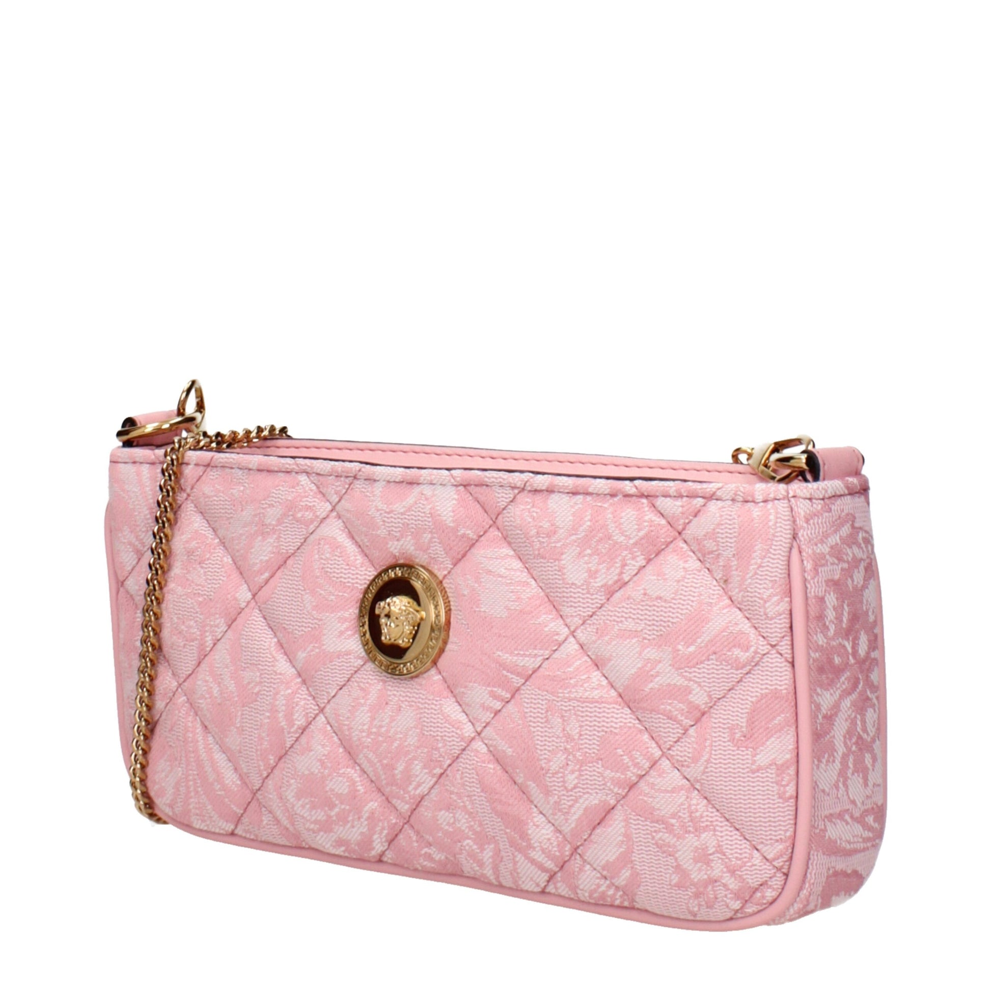 Versace Pink Fabric Crossbody Bag – A Statement of Glamour