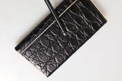 Dolce & Gabbana Black Leather Exotic 3000mAh Power Bank Charger USB