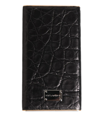 Dolce & Gabbana Black Exoctic Leather Embossed 3000mAh Power Bank Charger USB