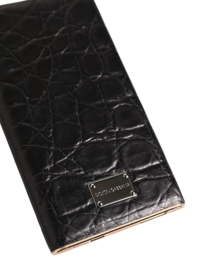 Dolce & Gabbana Black Exoctic Leather Embossed 3000mAh Power Bank Charger USB