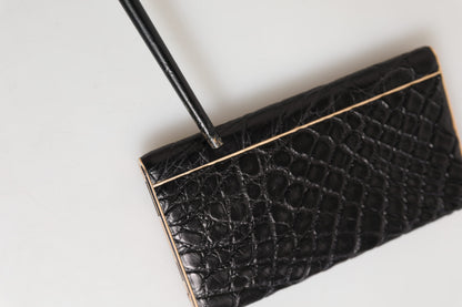 Dolce & Gabbana Black Exoctic Leather Embossed 3000mAh Power Bank Charger USB