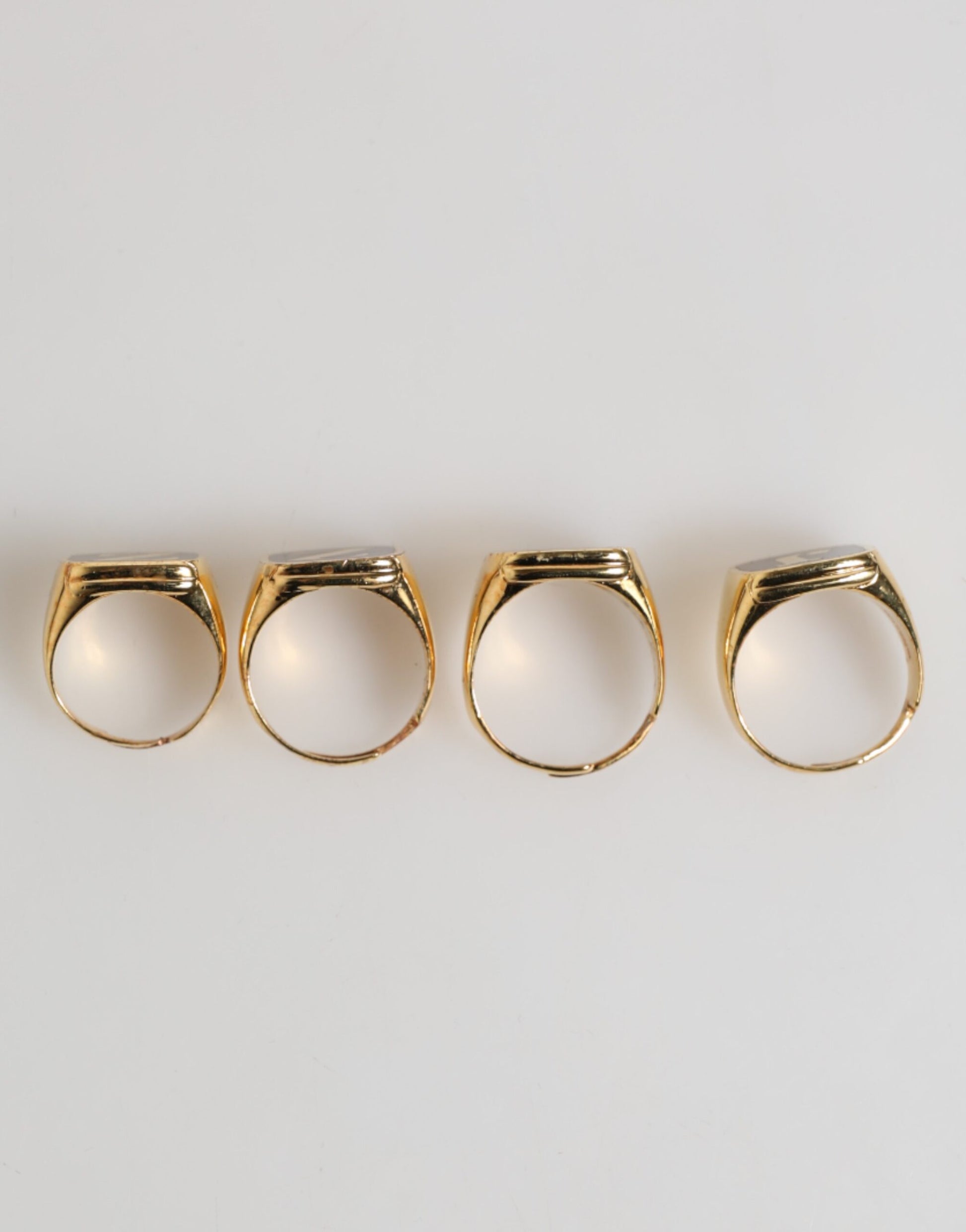 Dolce & Gabbana Gold Tone Brass JAZZ Letter Set Adjustable Ring
