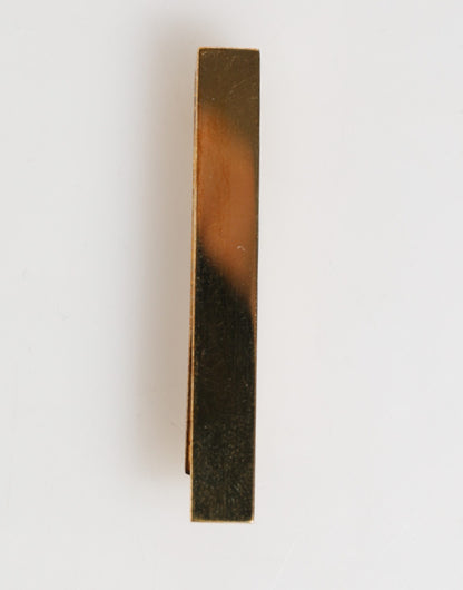 Dolce & Gabbana Gold Tone Brass Logo Branded Tie Clip Bar for Men