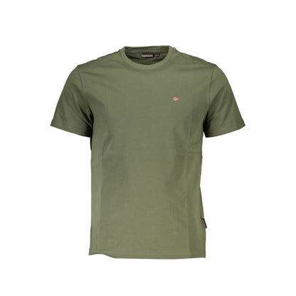 Napapijri Green Cotton T-Shirt - Short Sleeve Comfort