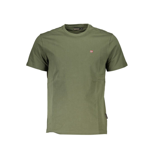 Napapijri Green Cotton T-Shirt - Short Sleeve Comfort