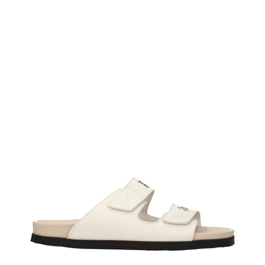 Palm Angels Beige Leather Men's Sandals