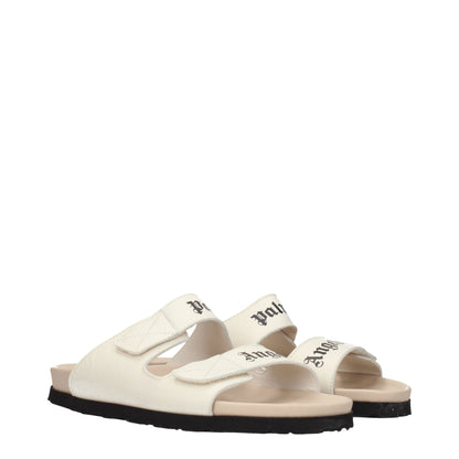Palm Angels Beige Leather Men's Sandals