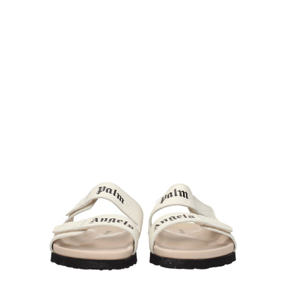 Palm Angels Beige Leather Men's Sandals