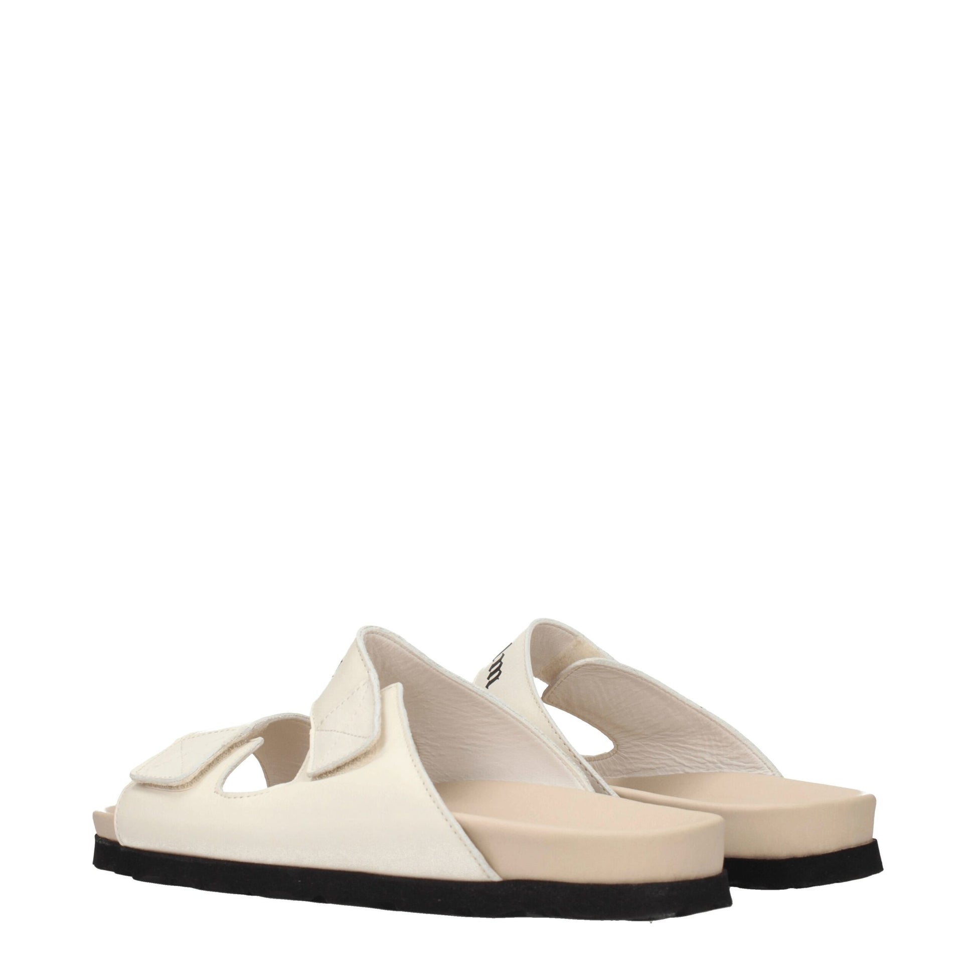 Palm Angels Beige Leather Men's Sandals