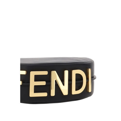 Fendi Black Smooth Leather Fendigraphy Bag