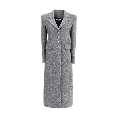 Alessandra Rich Tweed Long Coat