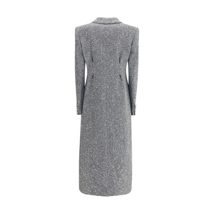 Alessandra Rich Tweed Long Coat