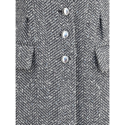Alessandra Rich Tweed Long Coat