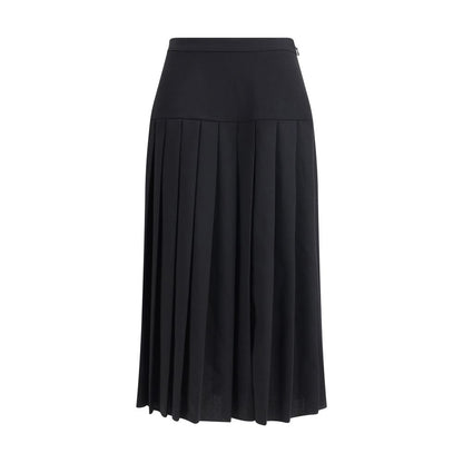 Alessandra Rich Pleated Midi Skirt