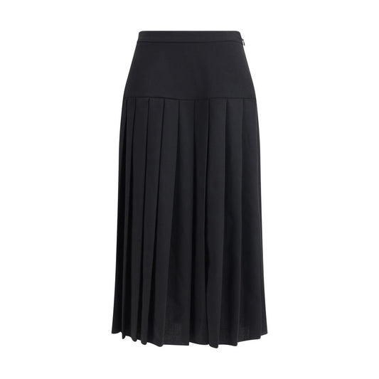 Alessandra Rich Pleated Midi Skirt