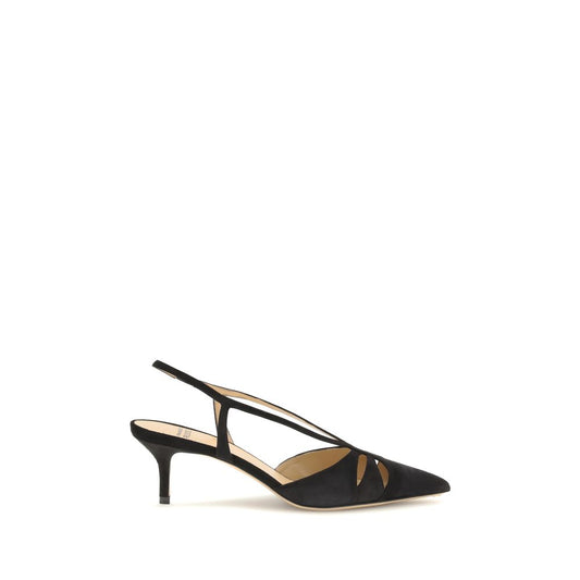 Francesco Russo Suede Leather Décolleté Slingbacks