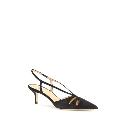Francesco Russo Suede Leather Décolleté Slingbacks
