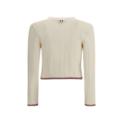 Thom Browne Ladder Full Needle Rib Stitch V Neck Cardigan