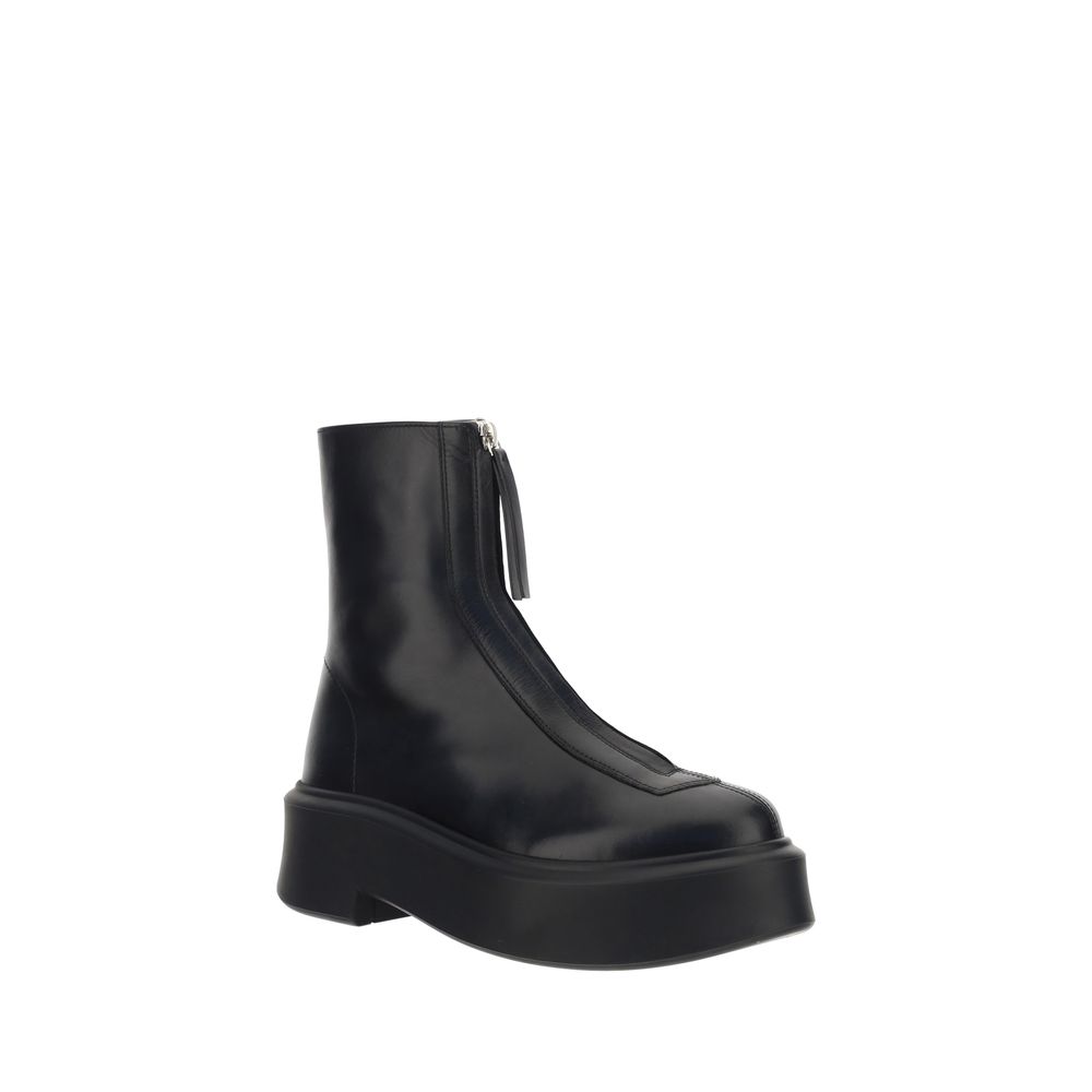 The Row Calfskin Ankle Boots