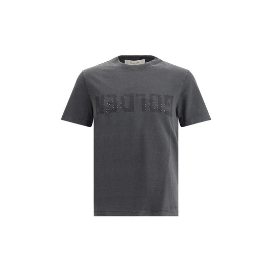 Golden Goose Logoed T-Shirt: Worn Effect Cotton Tee