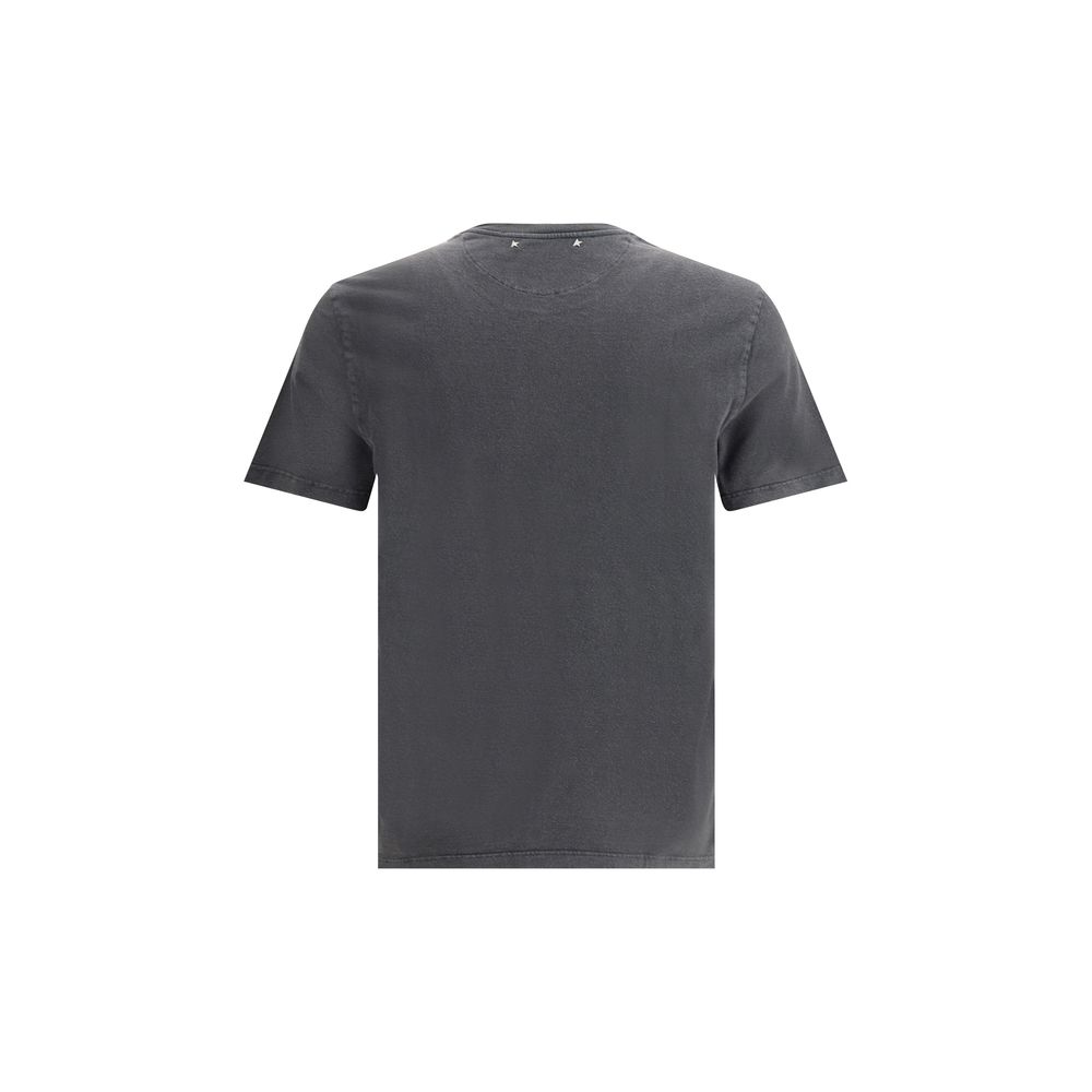 Golden Goose Logoed T-Shirt: Worn Effect Cotton Tee
