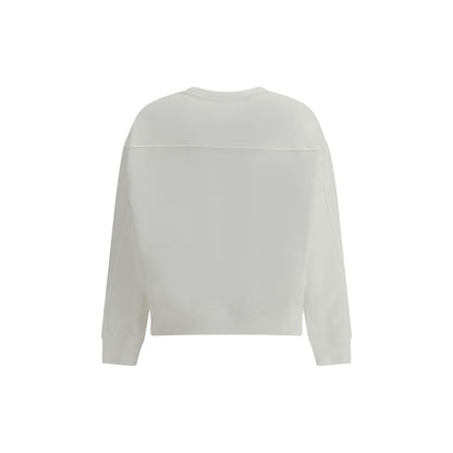 PINKO White Cotton Embellished Sweatshirt