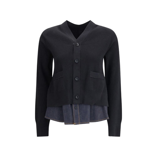 Sacai Cardigan with Denim Panel