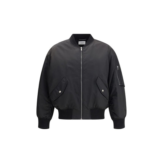 Saint Laurent Black Oversized Bomber Boule Jacket