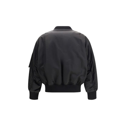 Saint Laurent Black Oversized Bomber Boule Jacket