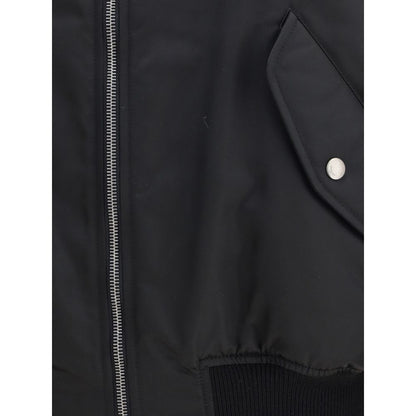 Saint Laurent Black Oversized Bomber Boule Jacket