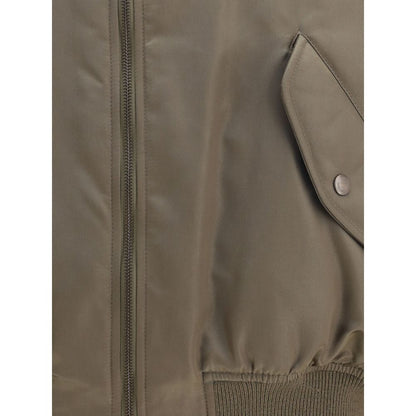 Saint Laurent Brown Oversized Bomber Boule Jacket
