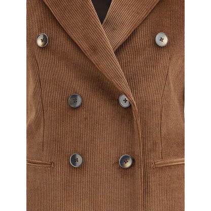 Lardini Double-breasted Corduroy Blazer