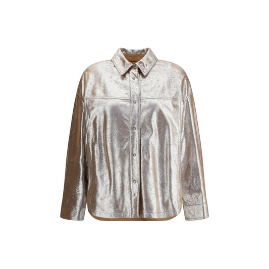 Brunello Cucinelli Oversize Leather Shirt