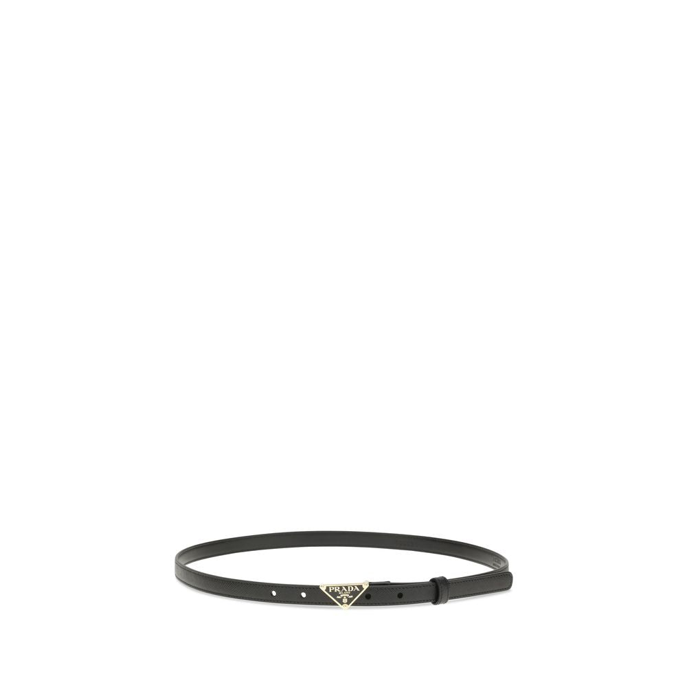 Prada Black Saffiano Leather Belt for Women